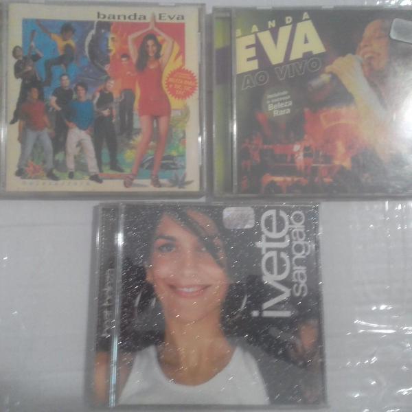 lote 3 cd's originais - banda eva / ivete sangalo