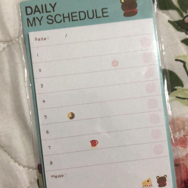 post it daily schedule azul