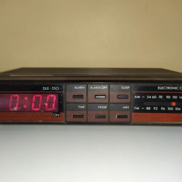 rádio relógio digital e despertador cce dle-350 antigo