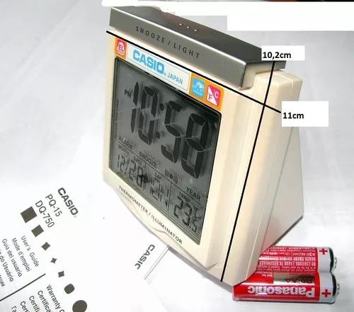 Relogio Despertador Casio Dq-750-cores Termômetro Luz Data