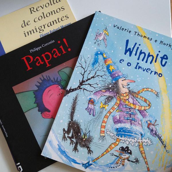 03 livros infantis Winnie e o inverno, Papai e revolta de
