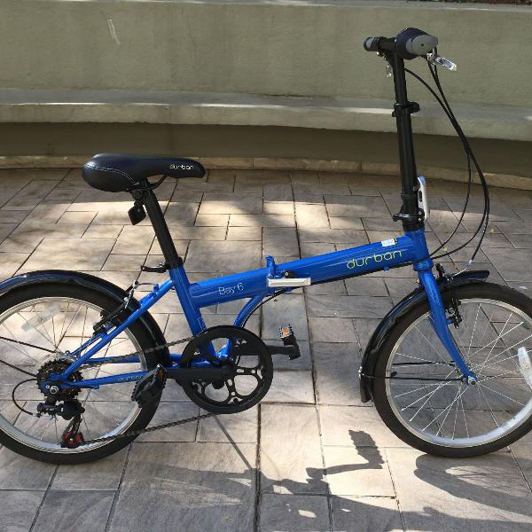 bicicleta dobrável durban bay 6 - azul