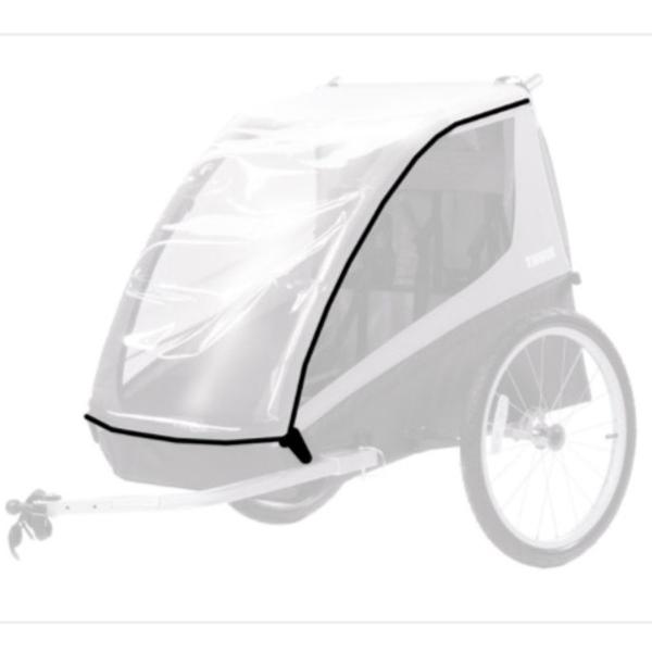 capa de chuva para proteção de seu trailer para bicicletas