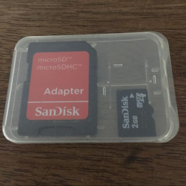 cartão de memória 2gb micro sd sandisky