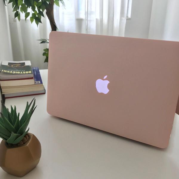 case capa macbook air 13"rosa claro pink