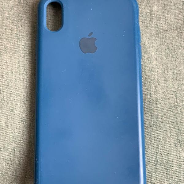 case silicone azul iphone xs max