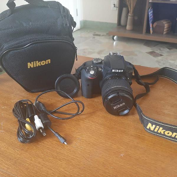 câmera digital nikon d3300 dslr com lente 18-55mm
