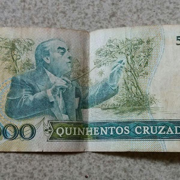 colecionadores! nota de 500 cruzados!