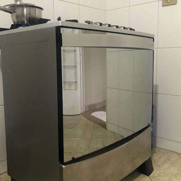 fogão 5 bocas com tampo de vidro