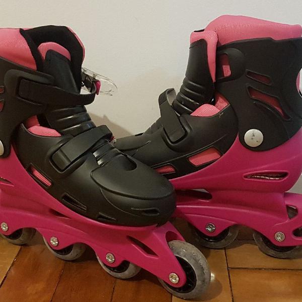 patins rosa choque