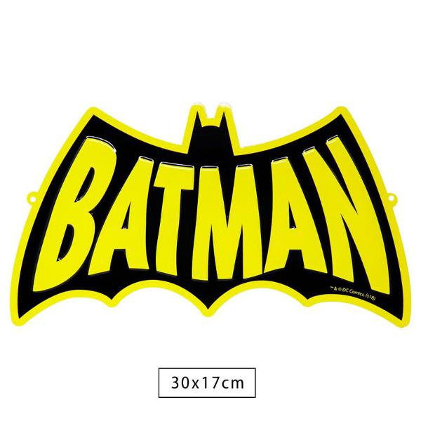 placa decorativa de metal batman word dc comics