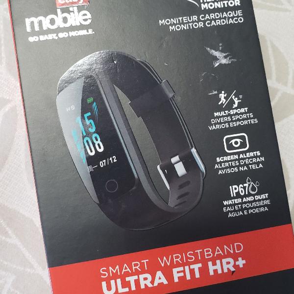 pulseira inteligente fitness easy mobile ultra fit hr+
