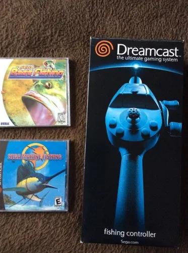 Dreamcast Vara De Pesca + 2 Jogos Sega Bass E Sega Marine