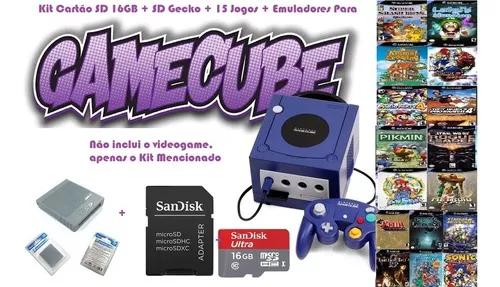 Kit Sd Gecko + Sd 16gb + 15 Jogos Para Gamecube Frete Gratis