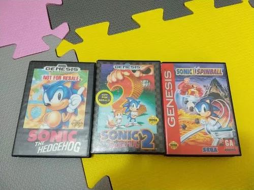 Lote Jogos Sonic Sega Mega Drive Genesis Com Caixa E Manuais