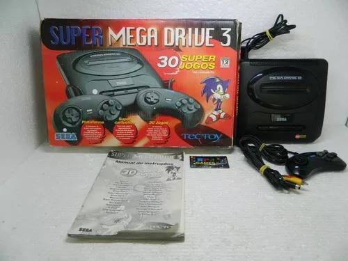 Mega Drive 3 Pronto Jogar Com 30 Jogos Na M