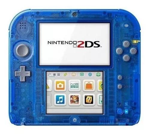 Nintendo 2ds - Usado - Desbloqueado - Azul Transparente