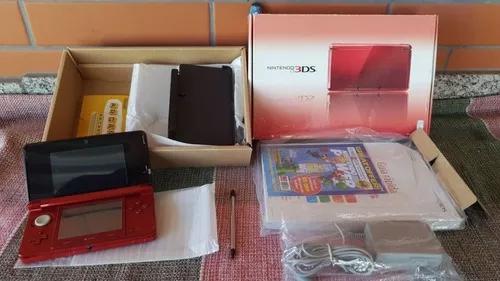Nintendo 3ds Console Vermelho Americano Completo