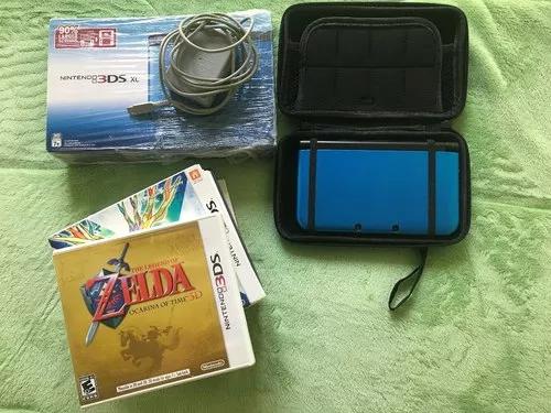 Nintendo 3ds Xl Azul Com 7 Jogos Físicos - Original