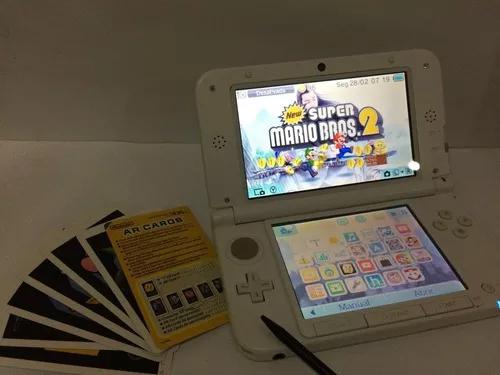 Nintendo 3ds Xl Branco Lindo E Raro+jogos E Th