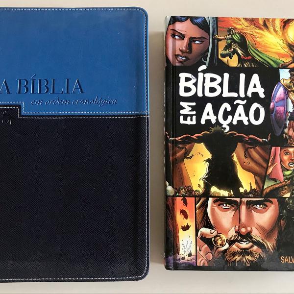 bíblia em ação + bíblia em ordem cronológica