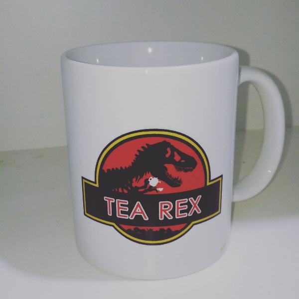caneca de cerâmica tea rex - pode ser usada no microondas