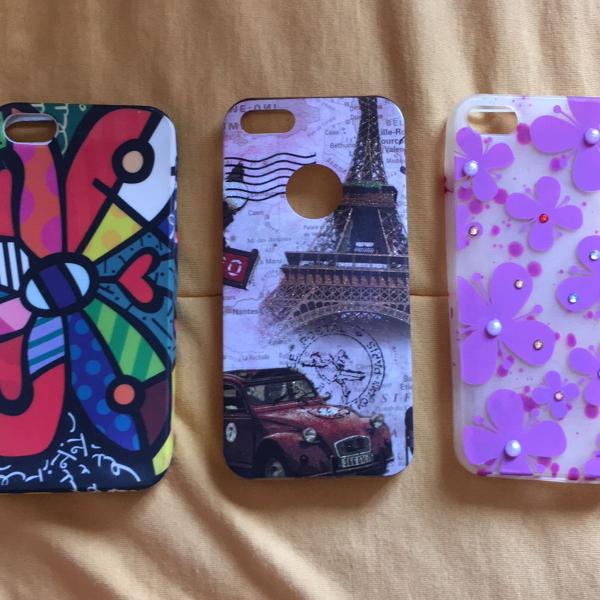 capinhas iphone 5s ou se silicone - desenho variado