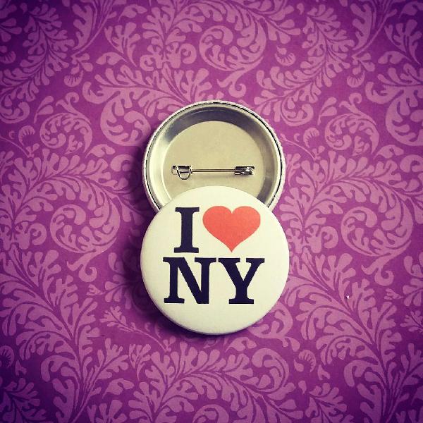 kit (30) bottons: eu amo nova york
