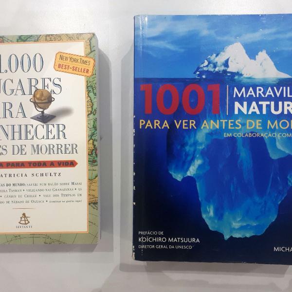 livro 1001 maravilhas naturais e 1000 ligares para conhecer