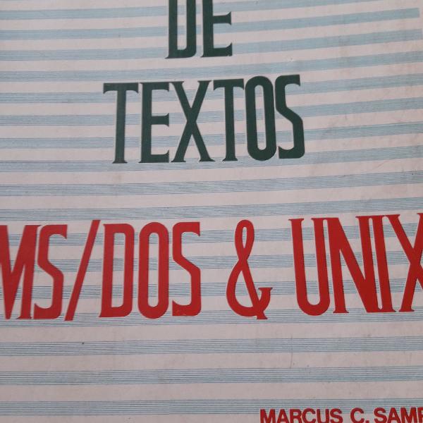 livro processamento de textos ms/dos &amp; unix