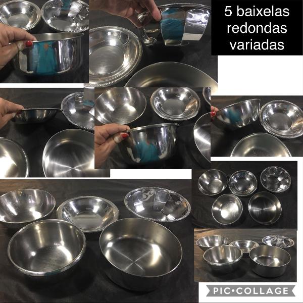 lote de inox com 19 peças