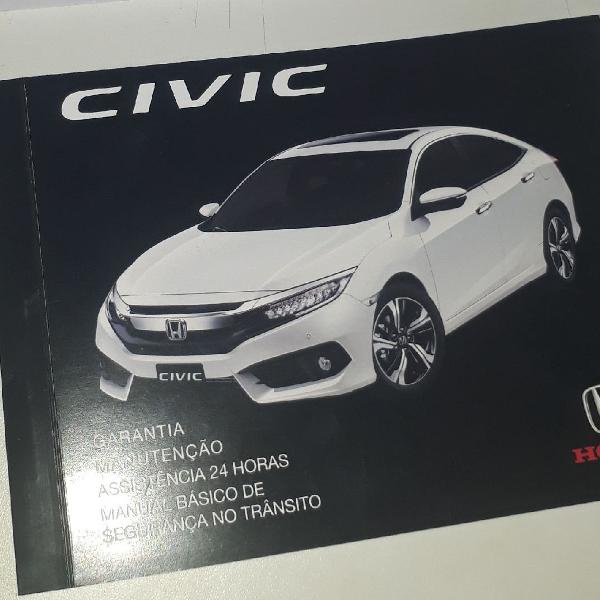 manual de revisão e garantia Honda Civic 2018 2019