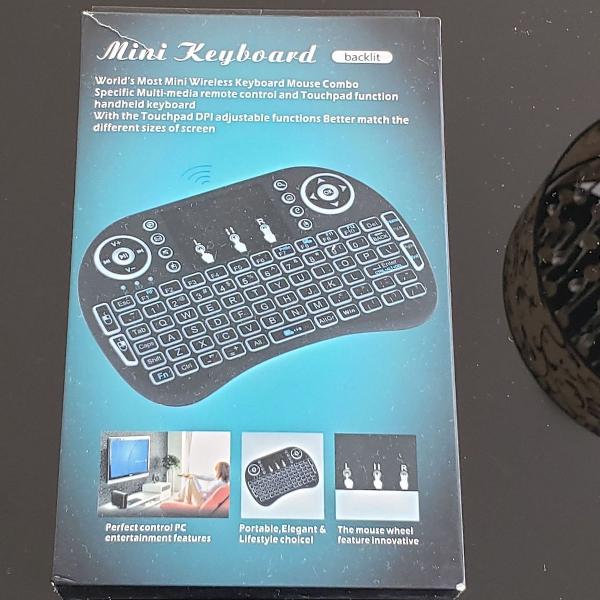 mini keyboard teclado wireless controle remoto