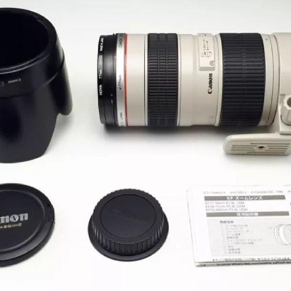 Lente Canon 70-200mm 1:2.8L Ultrasonic + filtro UV