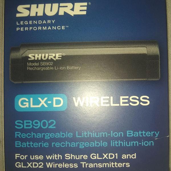 bateria shure recarregável glx-d