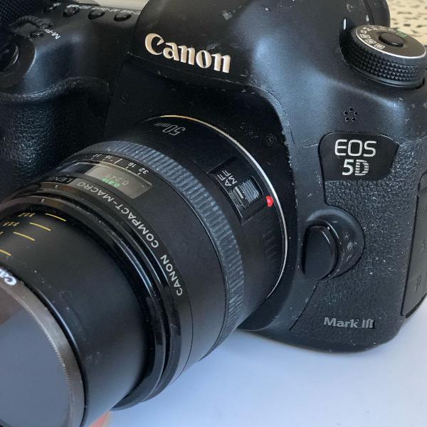 canon 5d mark iii + lente macro compact 50mm