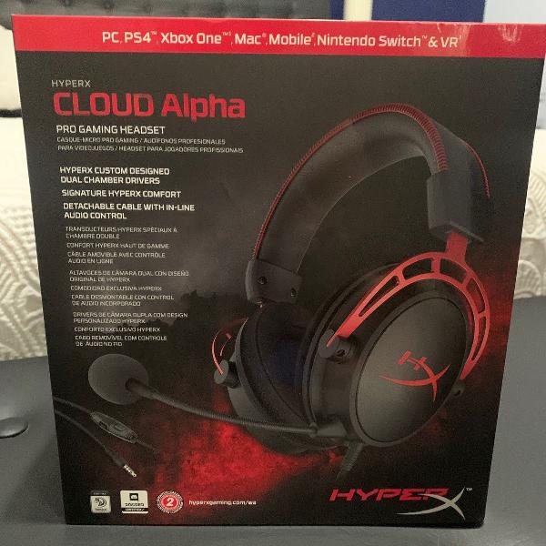 headset gamer hyperx cloud alpha - hx-hsca-rd