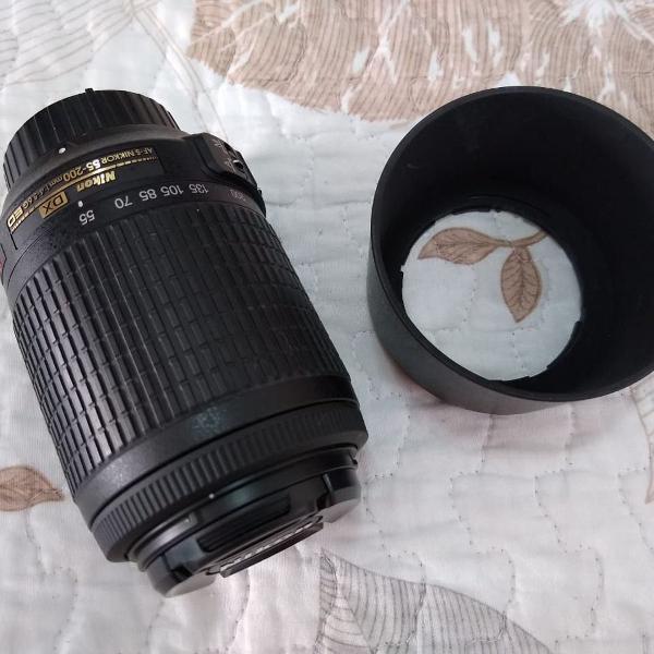 lente nikon 55-200 mm (pouco utilizada)