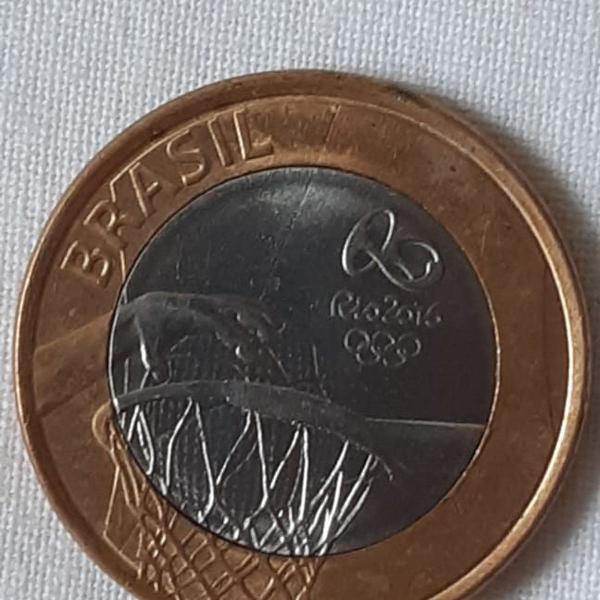 moeda comemorativa de basquete rio 2016- original