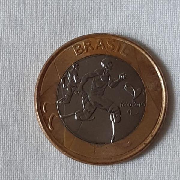 moeda comemorativa do atletismo paraolímpico rio 2016-