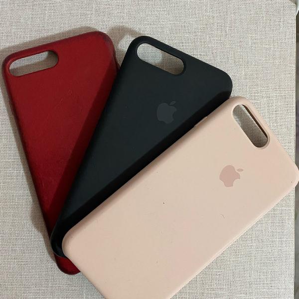 3 cases iphone 7/8 plus originais apple