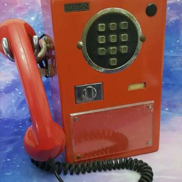 Raro! Telefone Publico Antigo Alcatel Vermelho