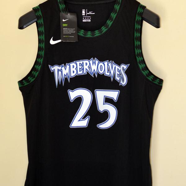 camisa de basquete timberwolves rose 25