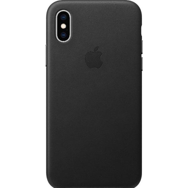 capa de couro para iphone xs - preto