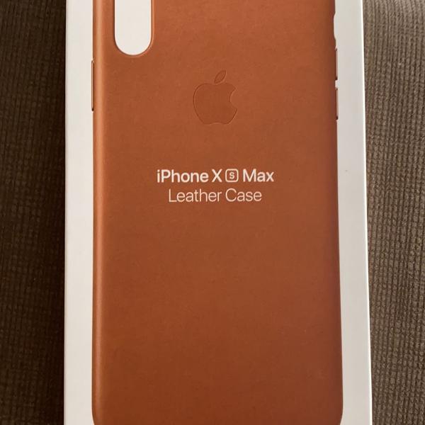 case iphone xs max couro - caramelo