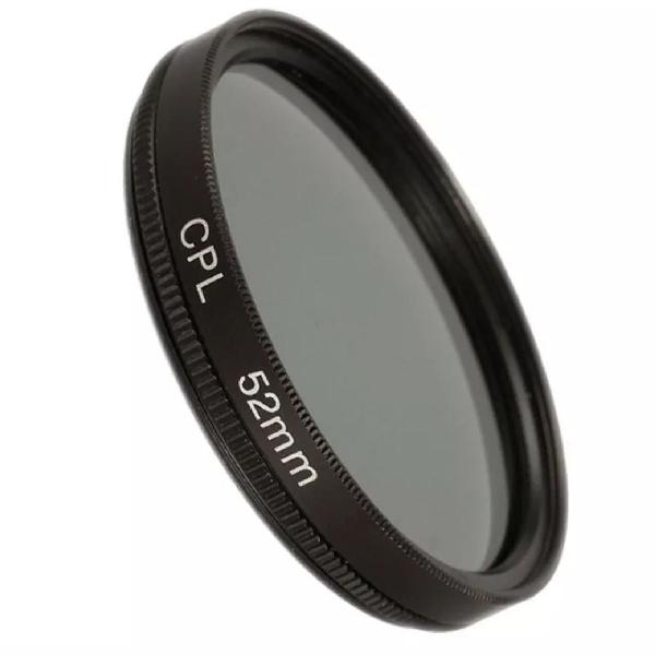 Filtro Câmera DSLR CPL Slim circular polarizador 52 mm para