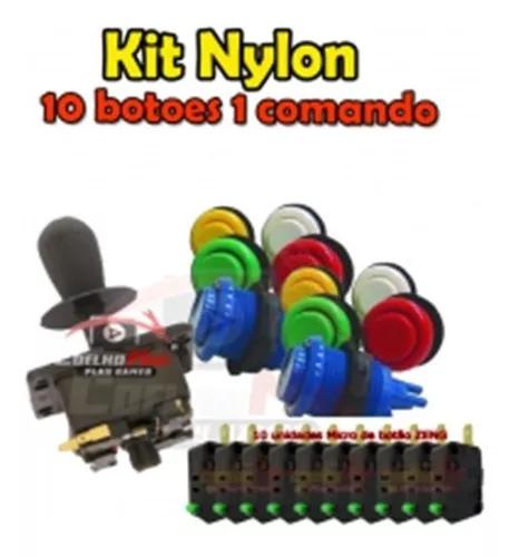 Kit 1 Comandos + 10 Botoes Com Micros