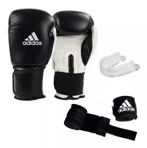 Luva Boxe Muaythai adidas Power 100 Preta + Bandag