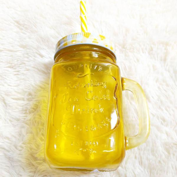 Mason Jar amarelo