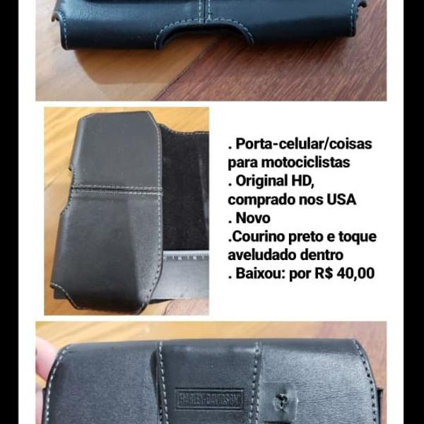 capa / porta-celular / porta-coisas harley davidson,